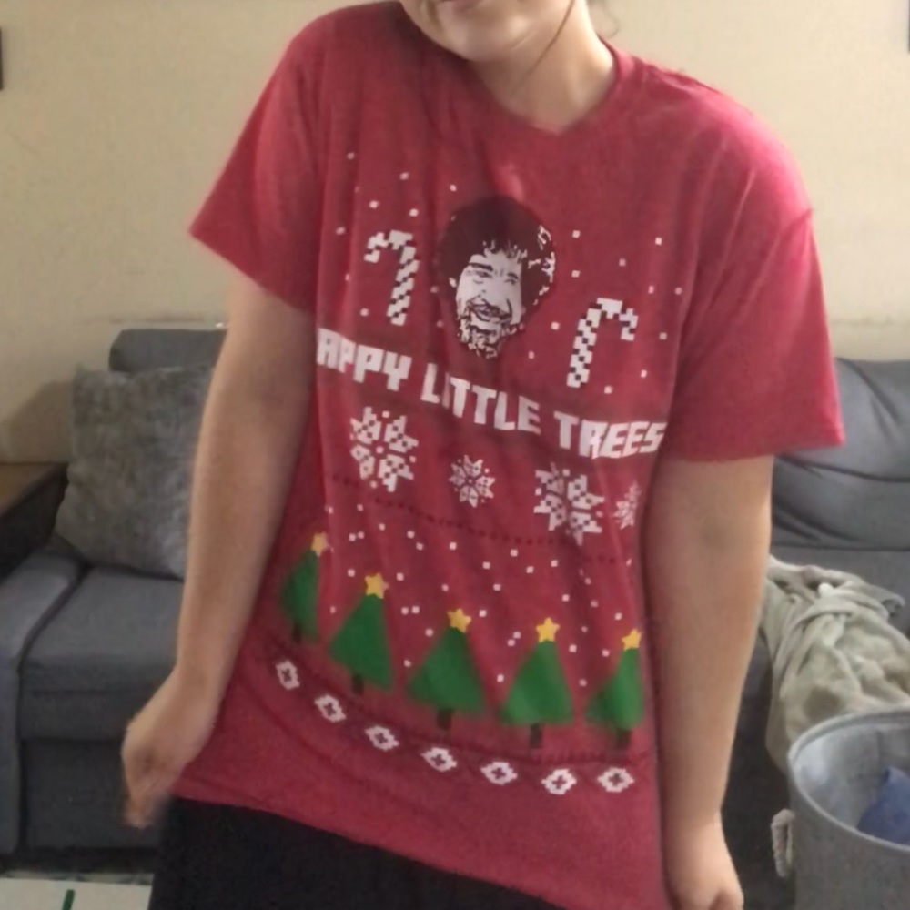 Bob Ross Christmas shirt